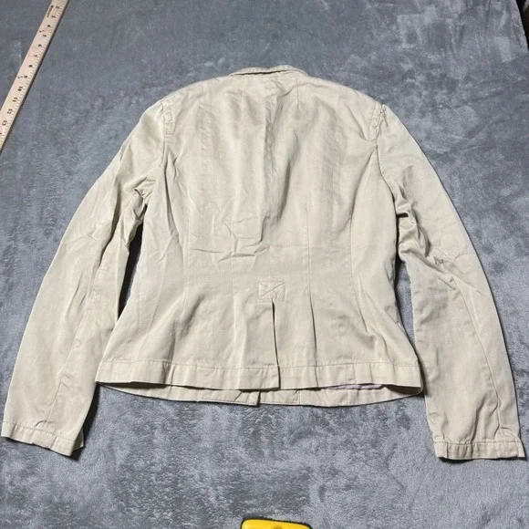 Vintage Y2K MARC JACOBS Sz S Beige Military Utility Jacket Pockets City Boho